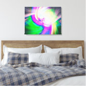 Toile SPIRALFLUO - Psychédélique colorée moderne fractal (Insitu(Chambre))