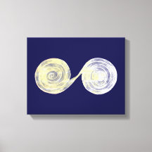 Spirals White Canvas Print