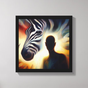 Toile Spirit Animal Zebra 2