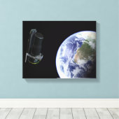 Toile Spitzer quitte la Terre peu après son lancement (Insitu (Plancher de Bois))