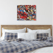 Toile SPLATTER COLORÉ II - Peinture d'action -Abstrait- (Insitu(Chambre))