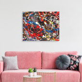 Toile SPLATTER COLORÉ II - Peinture d'action -Abstrait- (Insitu(Salon))