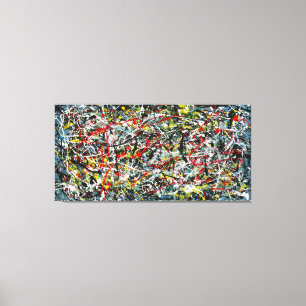 Toile SPLATTER COLORÉ IV - Peinture d'action -Abstrait-