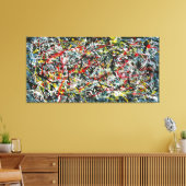 Toile SPLATTER COLORÉ IV - Peinture d'action -Abstrait- (Insitu(Salon))