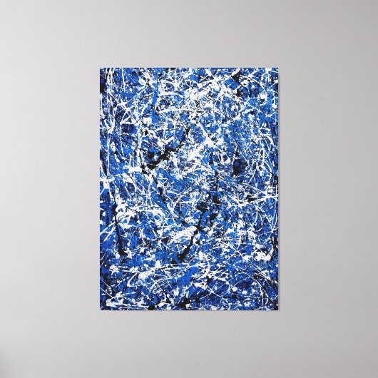 Toile SPLATTER COLORÉ IX - Peinture d'action -Abstrait- (Recto)