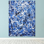 Toile SPLATTER COLORÉ IX - Peinture d'action -Abstrait- (Insitu (Plancher de Bois))