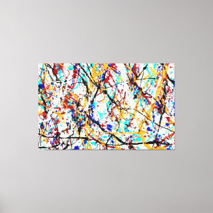 Toile SPLATTER COLORÉ LXIII - Peinture d'action -