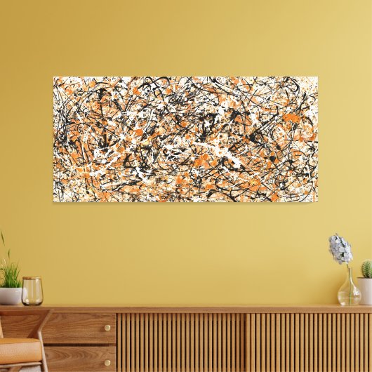 Toile SPLATTER COLORÉ XIV - Peinture d'action -Abstrait- (Insitu(Salon))