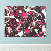 Toile SPLATTER COLORÉ XLI - Peinture d'action -Abstrait- (Insitu (Plancher de Bois))