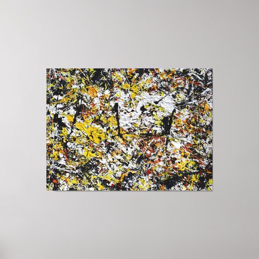 Toile SPLATTER COLORÉ XVII - Peinture d'action - (Recto)