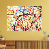 Toile SPLATTER COLORÉ XXVI - Peinture d'action - (Insitu(Salon))