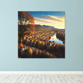 Toile Splendor Automne Vue Paysage 1 (Insitu (Plancher de Bois))