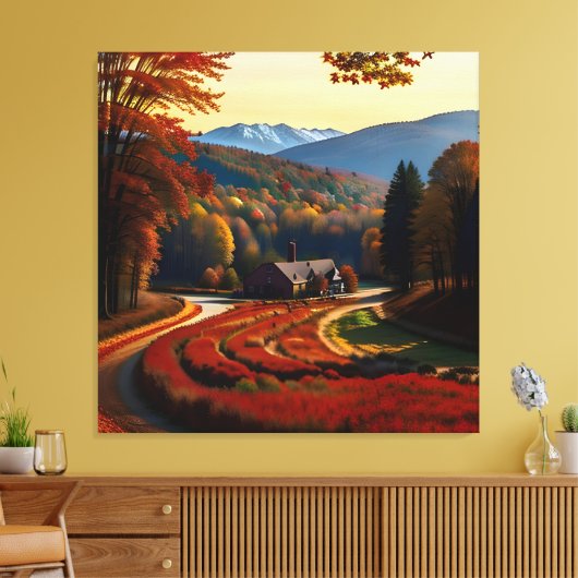 Toile Splendor Automne Vue Paysage 2 (Insitu(Salon))