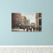 Toile Spokane, WA - Vue sur Riverside Ave. & Howard St (Insitu (Plancher de Bois))