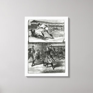Toile Sports Vintage, équipes de baseball féminin victor