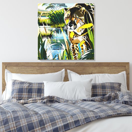 Toile Spotted Streak : Cheetah on the Hunt (Insitu(Chambre))