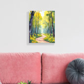 Toile Spring Trail | Green Forest Watercolor Nature (Insitu(Salon))