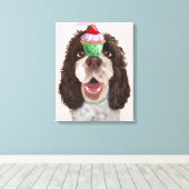 Toile Springer Spaniel avec Cupcake (Insitu (Plancher de Bois))