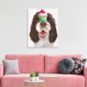 Toile Springer Spaniel avec Cupcake (Insitu(Salon))