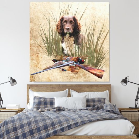 Toile Sprocker Spaniel Tapestry Poster Triptyque Acryliq (Insitu(Chambre))