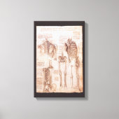 Toile Squelette d'anatomie humaine de Léonard de Vinci O (Recto)