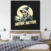 Toile Squelette de café Halloween (Insitu(Chambre))