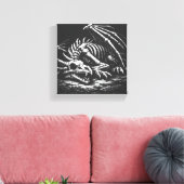 Toile Squelette de dragon — par BurnsInHell (Insitu(Salon))