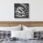 Toile Squelette de dragon — par BurnsInHell (Insitu(Chambre))