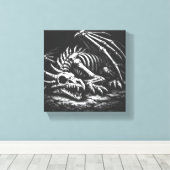 Toile Squelette de dragon — par BurnsInHell (Insitu (Plancher de Bois))