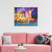 TOILE SQUELETTE DE PIRATE DANS UN TONNEAU (Insitu(Salon))