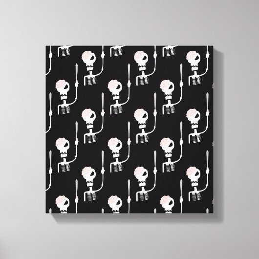 Toile Squelette d'Halloween avec épée (Recto)