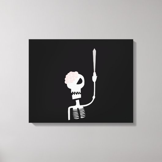 Toile squelette d'Halloween avec une épée (Recto)