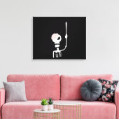 Toile squelette d'Halloween avec une épée (Insitu(Salon))