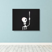 Toile squelette d'Halloween avec une épée (Insitu (Plancher de Bois))