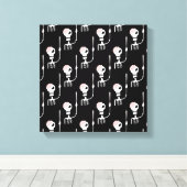 Toile squelette d'Halloween avec une épée (Insitu (Plancher de Bois))