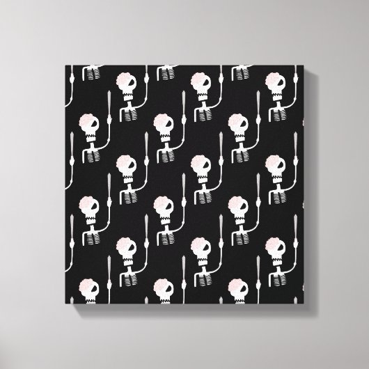 Toile squelette d'Halloween avec une épée (Recto)