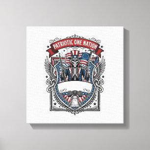 Toile Squelette oncle Sam patriotique sombre Squelette p