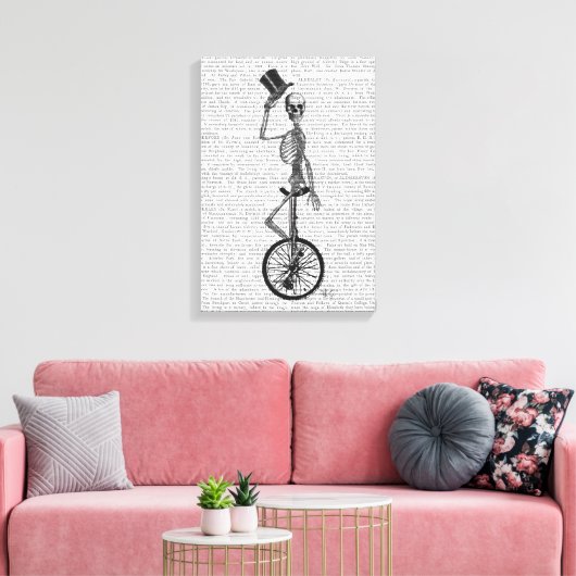 Toile Squelette sur monocycle (Insitu(Salon))