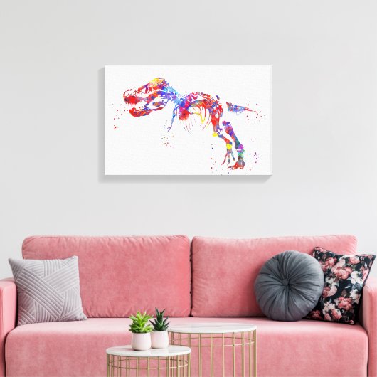 Toile Squelette T Rex (Insitu(Salon))