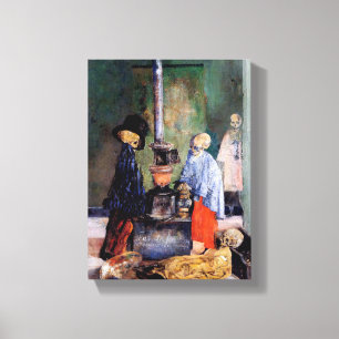 Toile Squelettes se chauffant