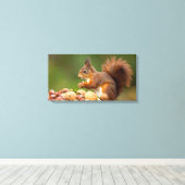 Toile squirrel eating nut (Insitu (Plancher de Bois))