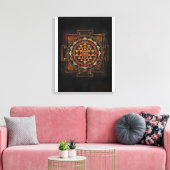 Toile Sri Chakra Canvas Wall Art (Insitu(Salon))