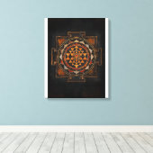 Toile Sri Chakra Canvas Wall Art (Insitu (Plancher de Bois))