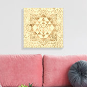 Toile Sri Yantra / Sri Chakra Pastel Gold (Insitu(Salon))