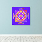 Toile Sri Yantra - Symbole hindouiste Design 1 (Insitu (Plancher de Bois))