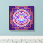 Toile Sri Yantra violet (Insitu (Plancher de Bois))