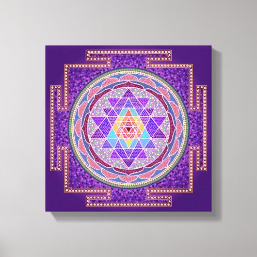 Toile Sri Yantra violet (Recto)