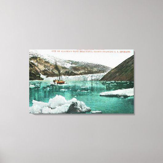 Toile SS Spokane Steamer Passage par Glacier (Recto)