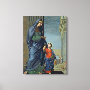 Toile St Anne menant la Vierge au temple