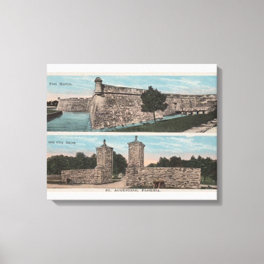 Toile St. Augustine, FL - Vue de Ft. Marion & City (Recto)
